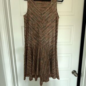Maeve Tan Brown Sleeveless A-line Mini Dress